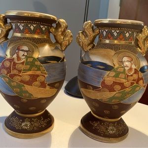 Satsuma Early 20th Century Pair Vases